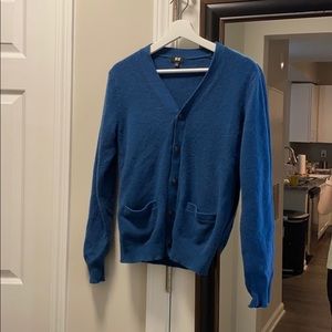 Uniqlo MEN V-neck Cardigan Lambswool Wool